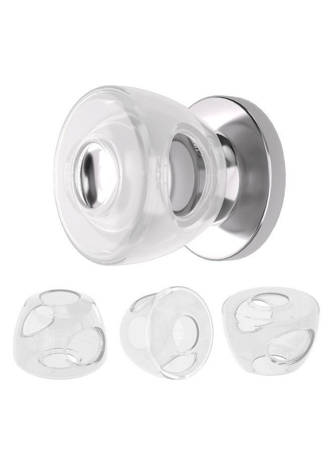 Inaya Baby Proofing Door Knob Cover (4 Pack) - Prevent Children from Opening Doors, Fit Most Round Knobs - Door Knob Safety Cover for Kids, Child Proof Door Lock, Child Proof Door Locks - Clear - Image 1