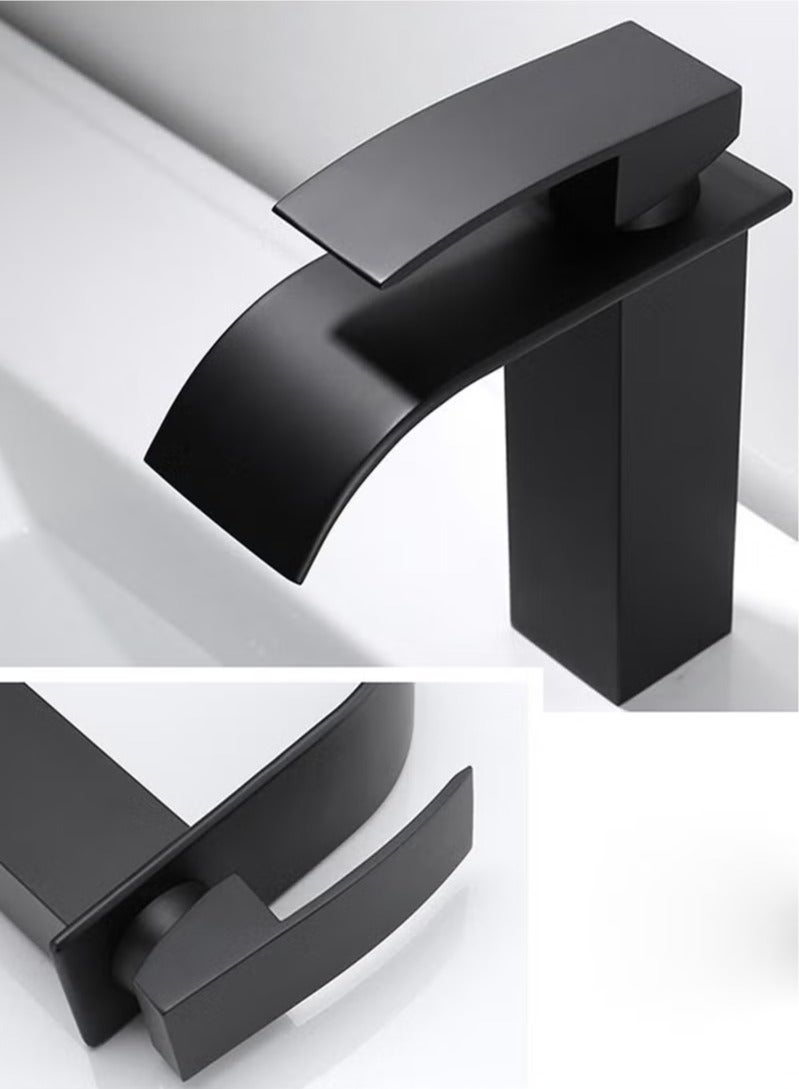 صنبور حوض الحمام شلال مثبت على سطح السفينة خلاط مياه باردة وساخنة صنبور حوض للحمام صنبور سطح السفينة - Image 5