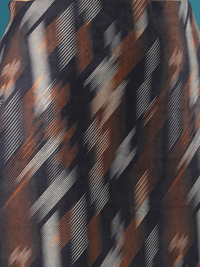 globus Women Abstract Printed A-Line Midi Skirt
