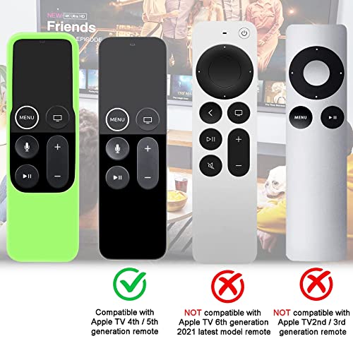 Lambcare Case Compatible with Apple TV 4K/ 4th Gen Remote Light Weight Anti-Slip Shock Proof Silicone Cover for Controller for Apple TV Siri Remote - Chartreuse - Image 2