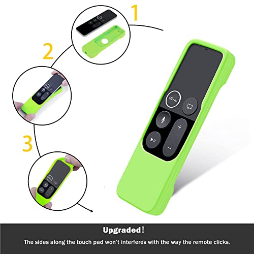 Lambcare Case Compatible with Apple TV 4K/ 4th Gen Remote Light Weight Anti-Slip Shock Proof Silicone Cover for Controller for Apple TV Siri Remote - Chartreuse - Image 5