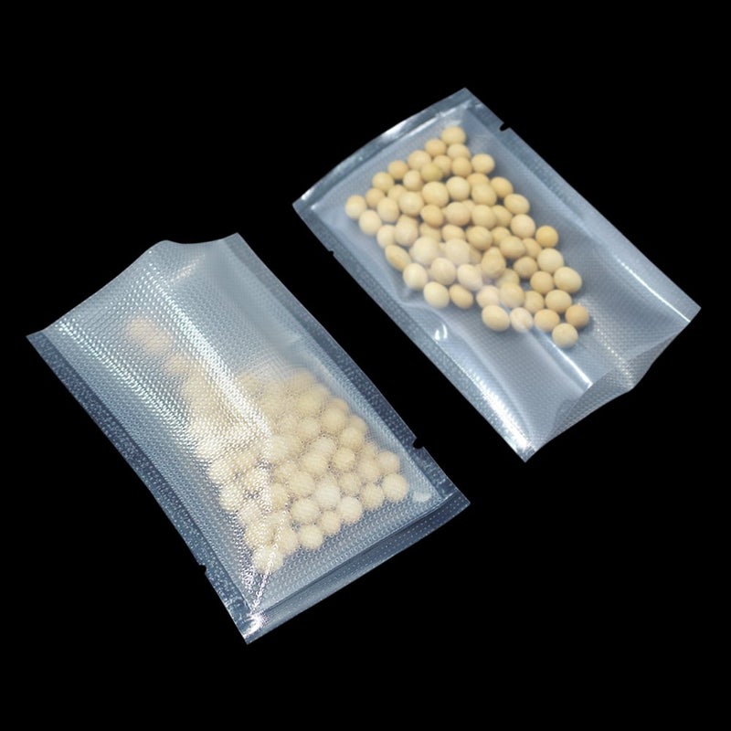 FERENLI 100 Pieces 2.7x3.9 inch (Usable Size 2.4x3.3 inch) Small Vacuum Sealer Bags for Food Storage Open Top Clear Plastic Flat Pouches Bulk Food Packaging Bags with Tear Notch - Image 1