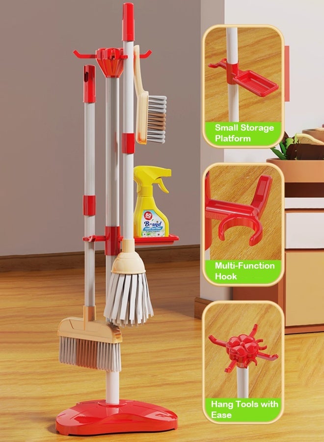 Forthcan Kids Cleaning Set 19PCS, Pretend Play Housekeeping Toys with Broom Mop Bucket Brushes and Cleaning Tools, Educational Role Play Gift for Toddlers Girls Boys Ages 3-6 - Image 5