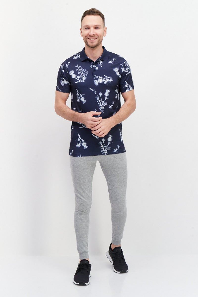 PUMA قميص بولو رياضي للرجال مناسب في الهواء الطلق، أزرق داكن - Image 2