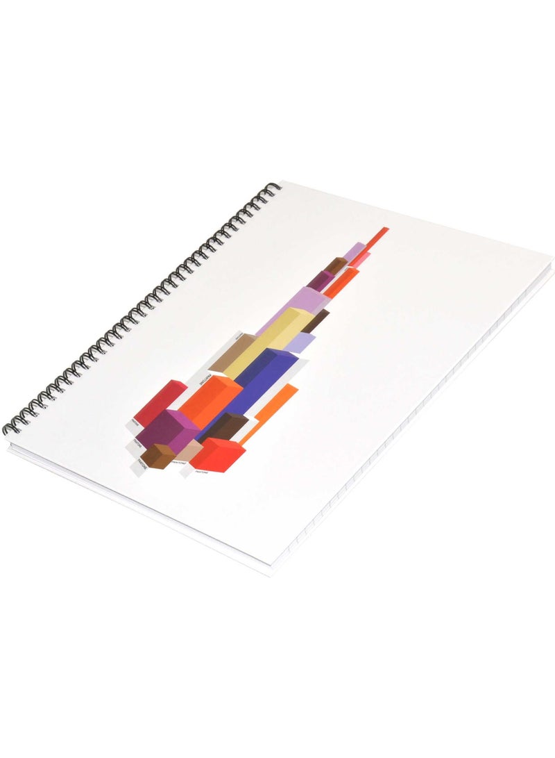FIS LIGHT Pack of 5  Spiral Hard Cover Note Book 100 Sheets. Size : A4 -LINBSA41001309 - Image 4
