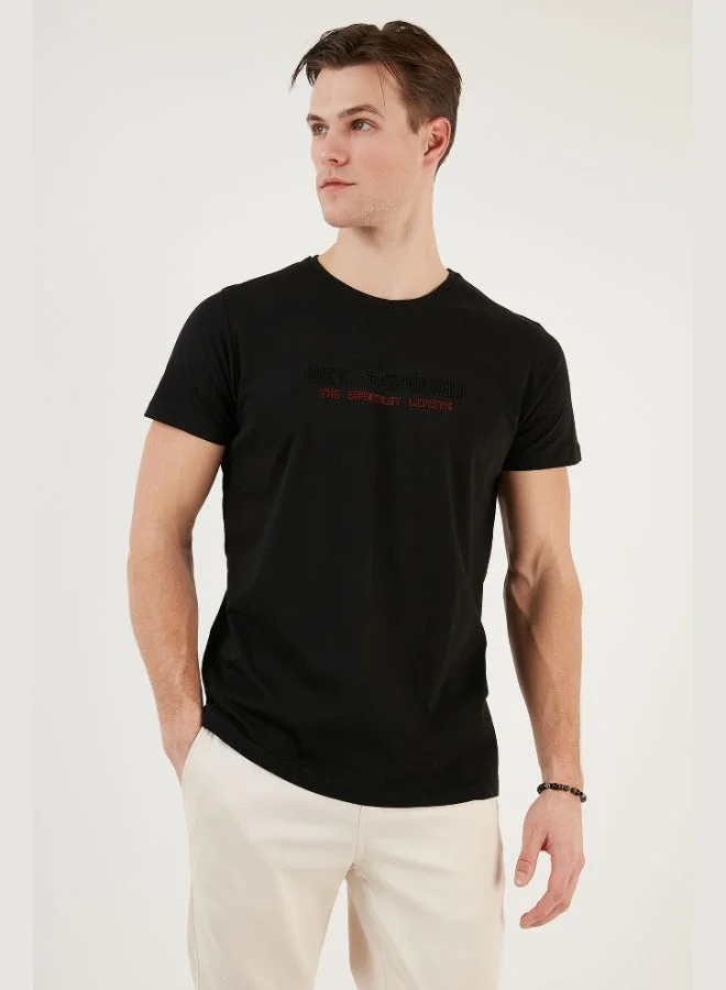 Buratti Printed Crew Neck 100% Cotton Slim Fit T-Shirt Men's T-SHIRT 541GET