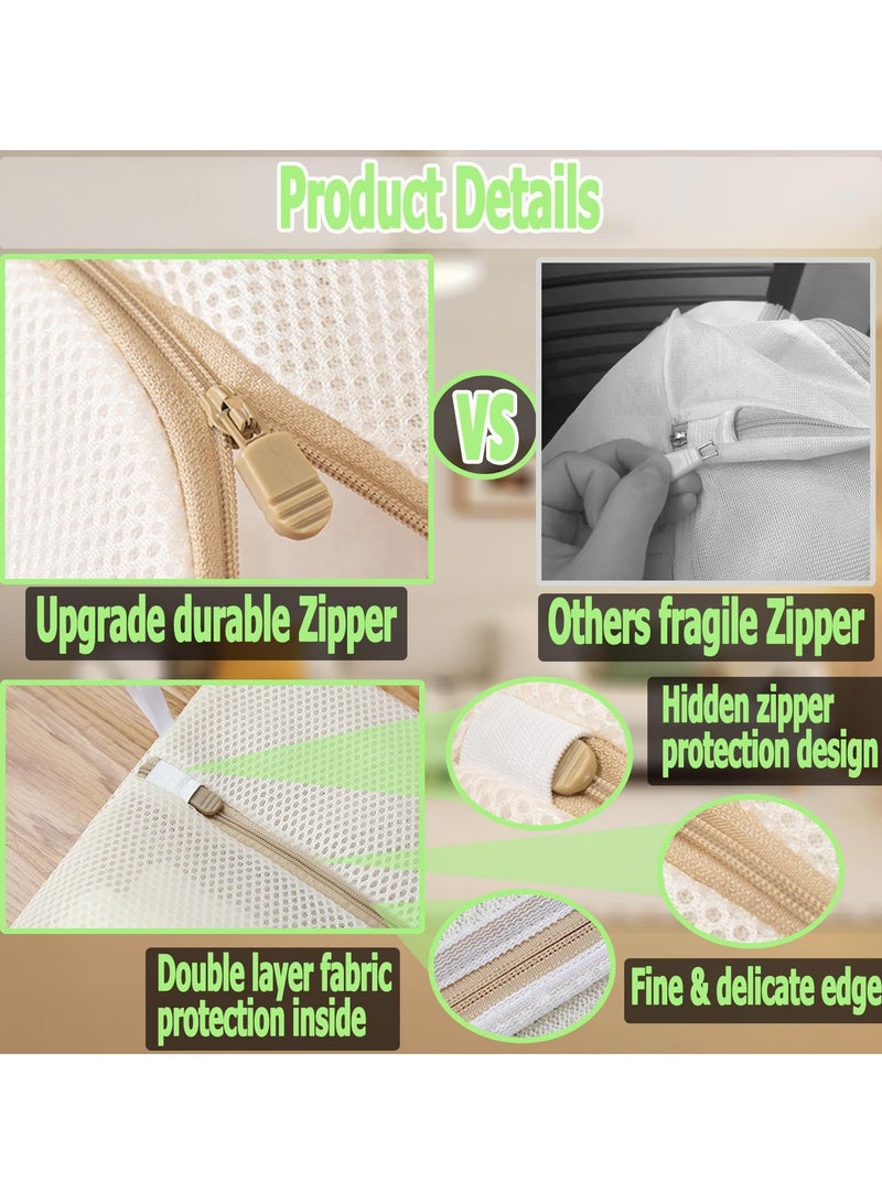 SYOSI Mesh Laundry Bags, Reusable Clothing Washing Bags,Upgrade durable double layer thickened, Wash Bags for Washing Machine for Tops,Skirts, Trousers, Socks, Underwear, Bra  - Image 5