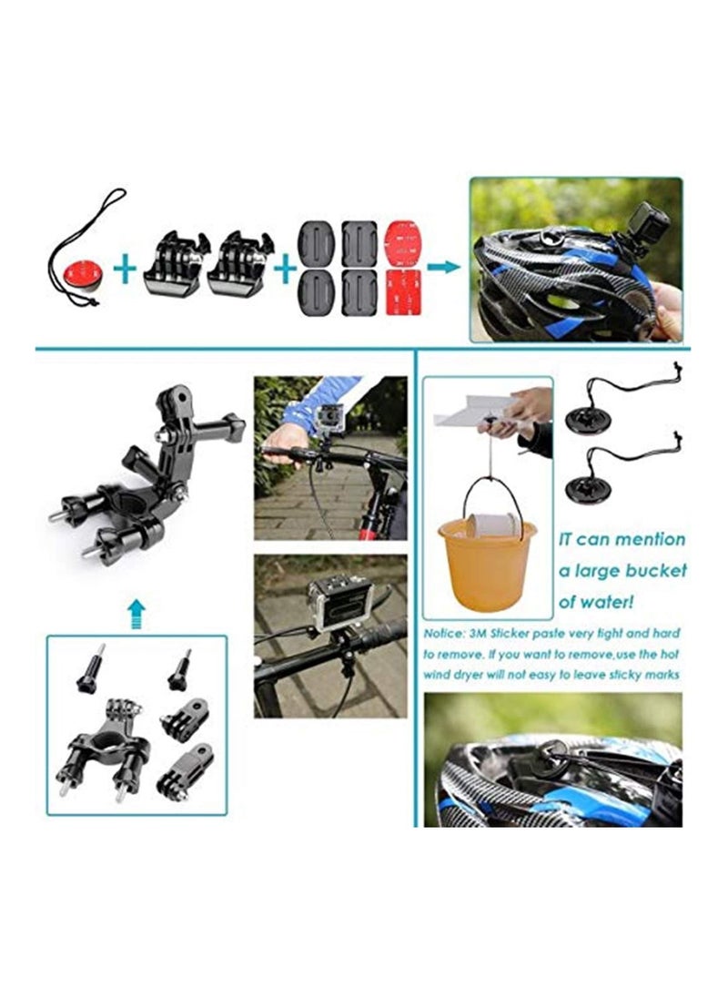 50 In 1 Action Camera Accessory Kit Compatible with GoPro Hero10/Hero9/Hero8/Hero7 GoPro Max/GoPro Fusion Insta360 DJI Osmo Action AKASO APEMAN Campark SJCAM Insta360 Xiaomi Yi DJI  - Image 4