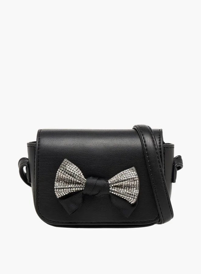 Flora Bella By Shoexpress Flora Bella Embellished Bow Crossbody Bag with Chain Strap Ramadan Collection
