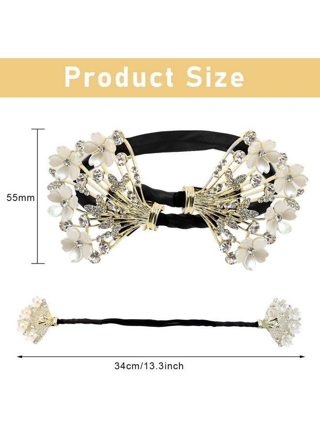 KLIVE Hair Bun Shaper for Women Red Pearl Easy Twist Bun Maker Stylish Metal Clips for Daily Use Wedding Party Medium Thick Hair Accessories (1 PCS) - Image 3
