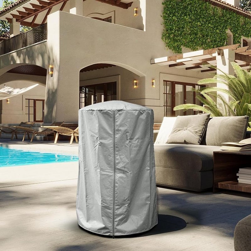 Gray Heavy Duty Oxford Cloth Patio Propane Heater Protection Cover Case Jacket - Image 5