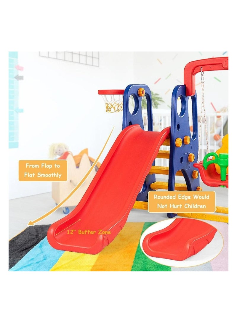 3 In 1 Swing And Slide With Basketball Game 180x162x126cm - Image 5