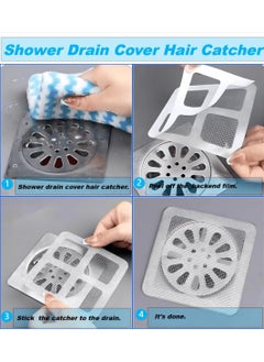 BenQuand 25 Pcs Shower Drain Cover Hair Catcher/Shower Drain Mesh Sticker/Laundry,Bathroom, Kitchen, Sink, Drain, Adhesive Window Screen Repair Tape Kit  - Image 2