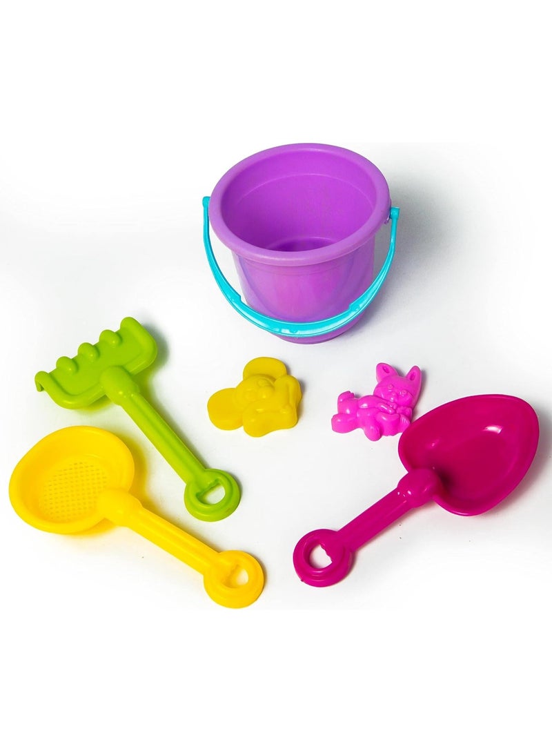 Whynot Smart Tree Mini Beach Toy – 6 Pieces with Cartoon Drum Car Sets – Multi Color - Image 3