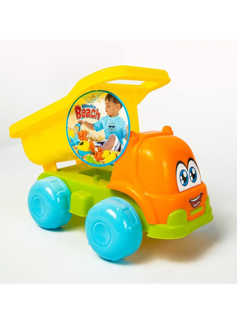 Whynot Smart Tree Mini Beach Toy – 6 Pieces with Cartoon Drum Car Sets – Multi Color - Image 4