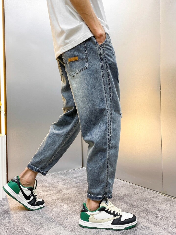 Unisex Classic Denim Jeans Loose Fit Daily Outdoor Wear - Image 5