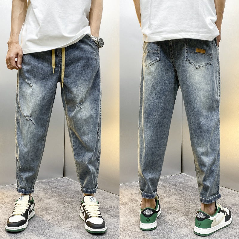 Unisex Classic Denim Jeans Loose Fit Daily Outdoor Wear - Image 2