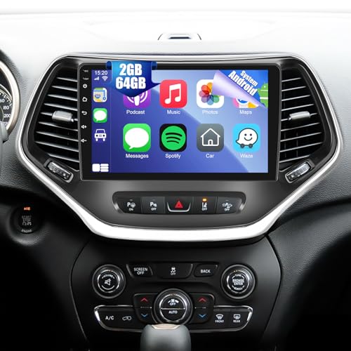EKAT 2G64G Radio for Jeep Cherokee 20132018 10 inch Android Touch Screen Cherokee Car Stereo CarplayAndroid AutoEQ Audio1080PSWCBluetooth - Image 1
