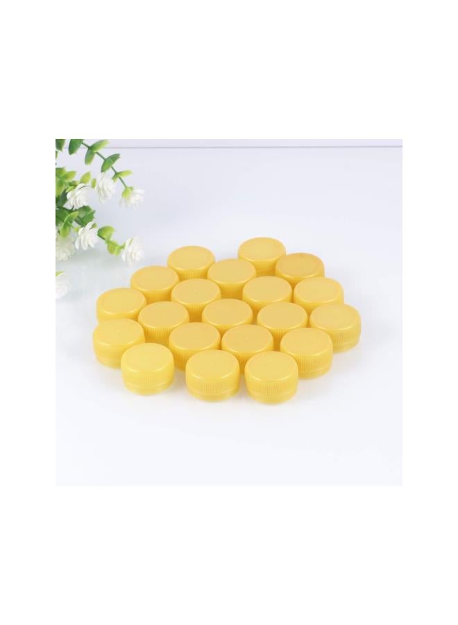 100pcs Plastic Drink Bottle Covers Colorful Spring Water Bottle DIY Caps (Yellow) - Image 5