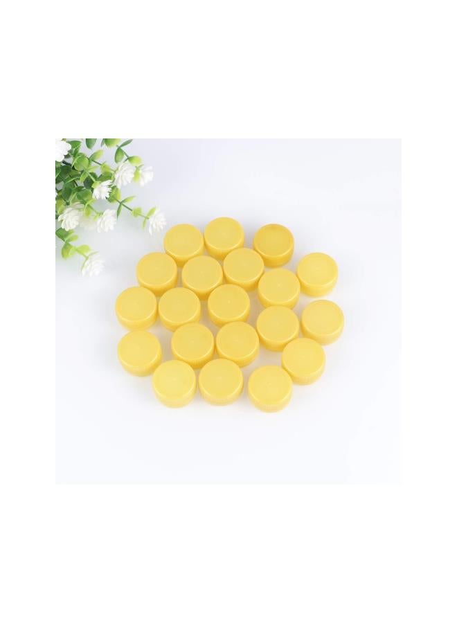 100pcs Plastic Drink Bottle Covers Colorful Spring Water Bottle DIY Caps (Yellow) - Image 4