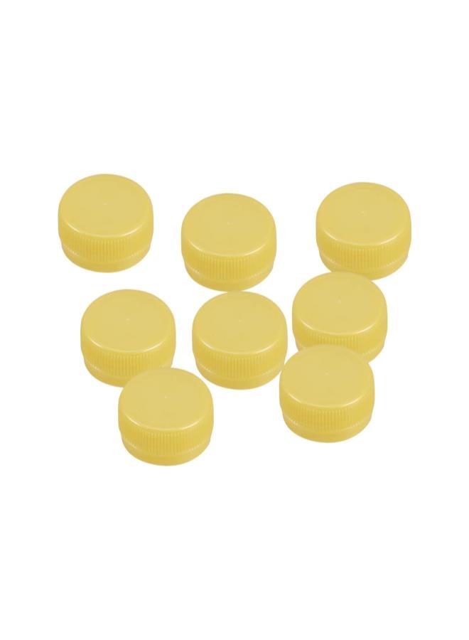 100pcs Plastic Drink Bottle Covers Colorful Spring Water Bottle DIY Caps (Yellow) - Image 2