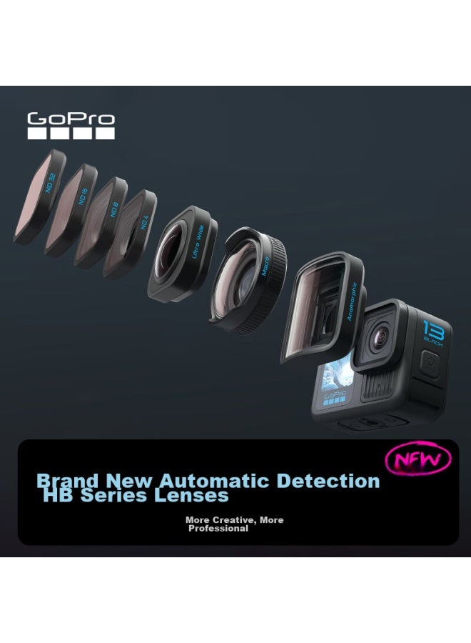 جو برو GoPro Hero13 Black، كاميرا أكشن مضادة للاهتزاز، كاميرا مقاومة للماء، كاميرا تدوين فيديو للغوص وركوب الدراجات في الهواء الطلق، مجموعة محمولة - Image 2