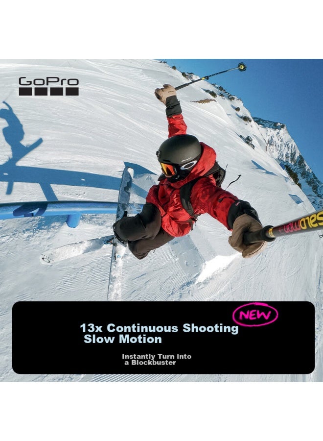جو برو GoPro Hero13 Black، كاميرا أكشن مضادة للاهتزاز، كاميرا مقاومة للماء، كاميرا تدوين فيديو للغوص وركوب الدراجات في الهواء الطلق، مجموعة محمولة - Image 5