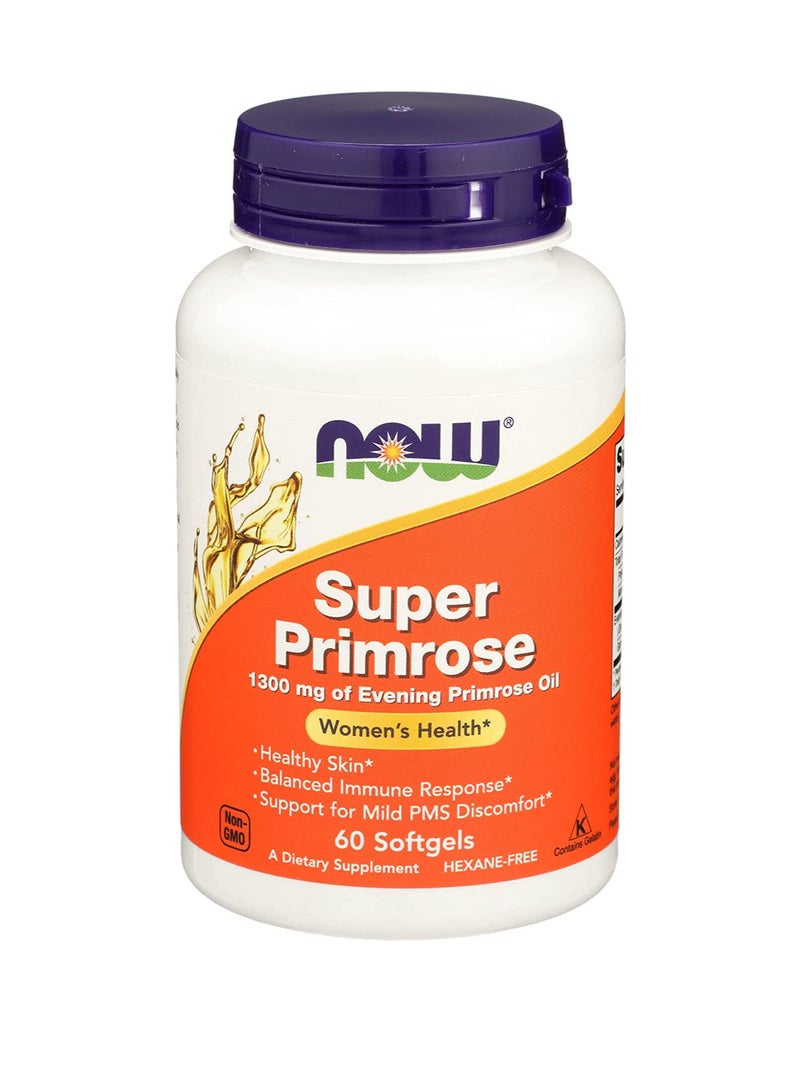 Now Super Primrose 1300 Mg 60 Softgels