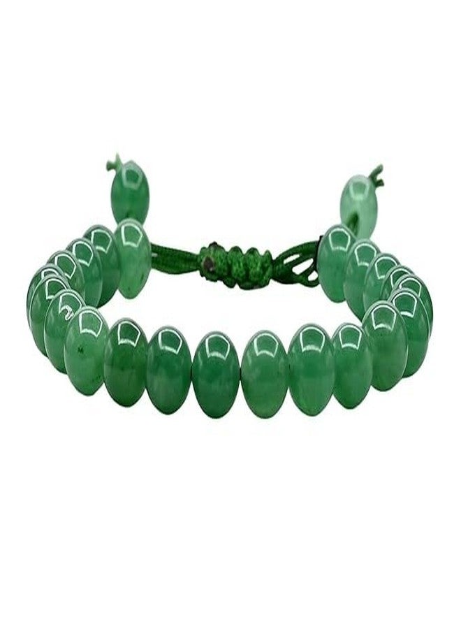 Divinity Healing Crystals Divinity Natural Green Aventurine (New) Pure Certified Adjustable Thread Unisex Bracelet Super AAA Quality for Yoga Reiki - Image 1