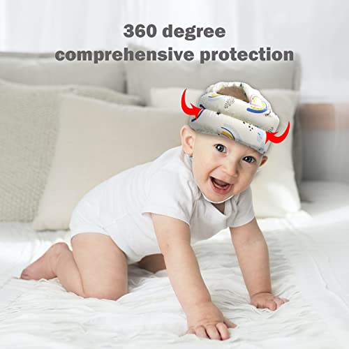 REFLYAWAY Baby Head Protector Baby Helmet for Crawling Walking, No Bumps Safety Head Adjustable Protective Cap for Walking, Playing (Rainbow) - Image 3
