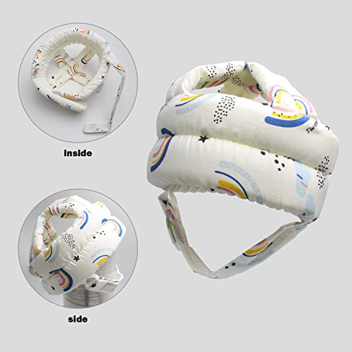 REFLYAWAY Baby Head Protector Baby Helmet for Crawling Walking, No Bumps Safety Head Adjustable Protective Cap for Walking, Playing (Rainbow) - Image 5