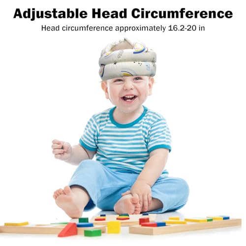 REFLYAWAY Baby Head Protector Baby Helmet for Crawling Walking, No Bumps Safety Head Adjustable Protective Cap for Walking, Playing (Rainbow) - Image 2