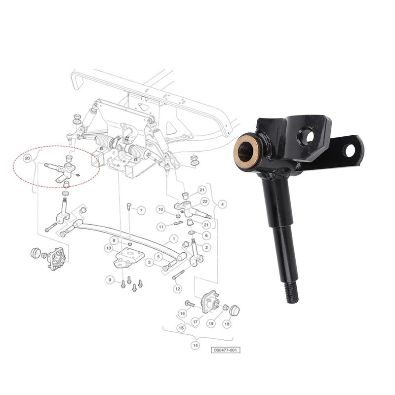 Cart Spindle Assembly 102287801 Right Passenger Side Metal Enhanced Performance Spindle Replacement for Car Precedent 2004 and Later - Image 3