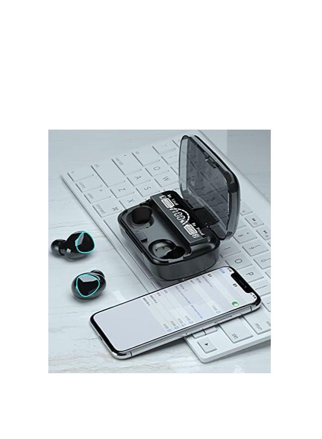 M10 Bluetooth Earbuds with LED Charging Case – Touch Control, Stereo Sound, Noise Reduction, and Power Bank Function - Image 2