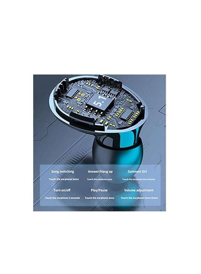 M10 Bluetooth Earbuds with LED Charging Case – Touch Control, Stereo Sound, Noise Reduction, and Power Bank Function - Image 3