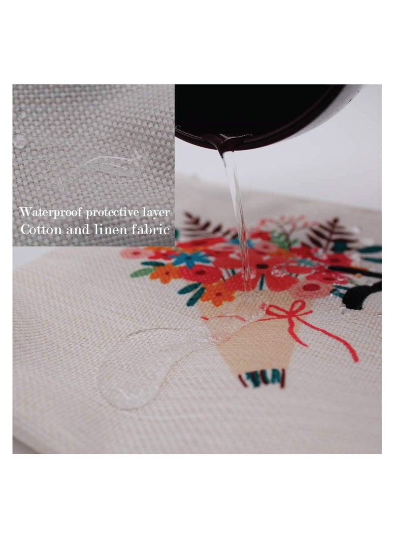 PRINTSHOP4ME Initial Monogram Personalized Travel Makeup Bag for Women Unique Birthday Gifts for Mother - Bride Bridesmaid Cosmetic bag - Initial Canvas Makeup Bag Gifts with Zipper (U) - Image 3