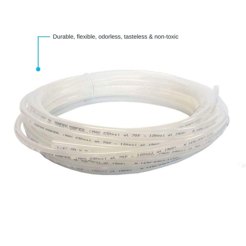 John Guest 1/4 Inch x 25 Feet LLDPE Tubing, Flexible Water Tubing for Plumbing, Natural, PE-08-BI-025F-N - Image 4