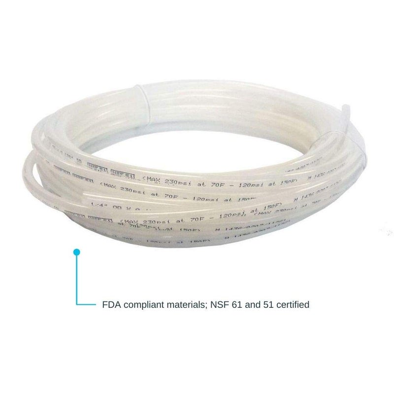 John Guest 1/4 Inch x 25 Feet LLDPE Tubing, Flexible Water Tubing for Plumbing, Natural, PE-08-BI-025F-N - Image 2