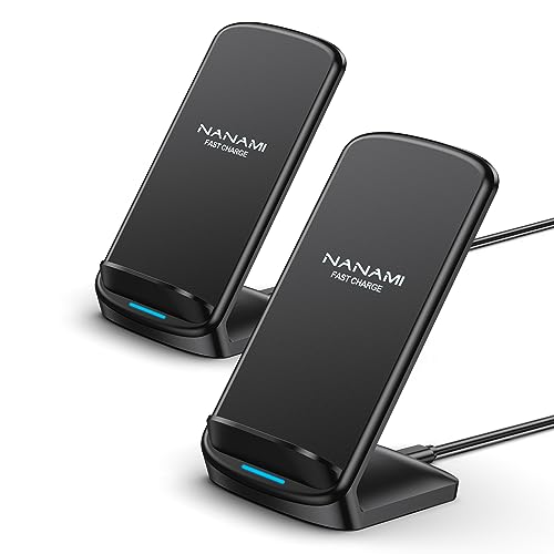 NANAMI Wireless Charger [2 Pack] - 10W Qi-Certified Fast Wireless Charging Stand for iPhone 17/17 Air/16/16 Plus/15/14/13/12,Cordless Phone Charger for Samsung Galaxy S25/S25 Ultra/S24/S23/S22,Pixel 6 - Image 1