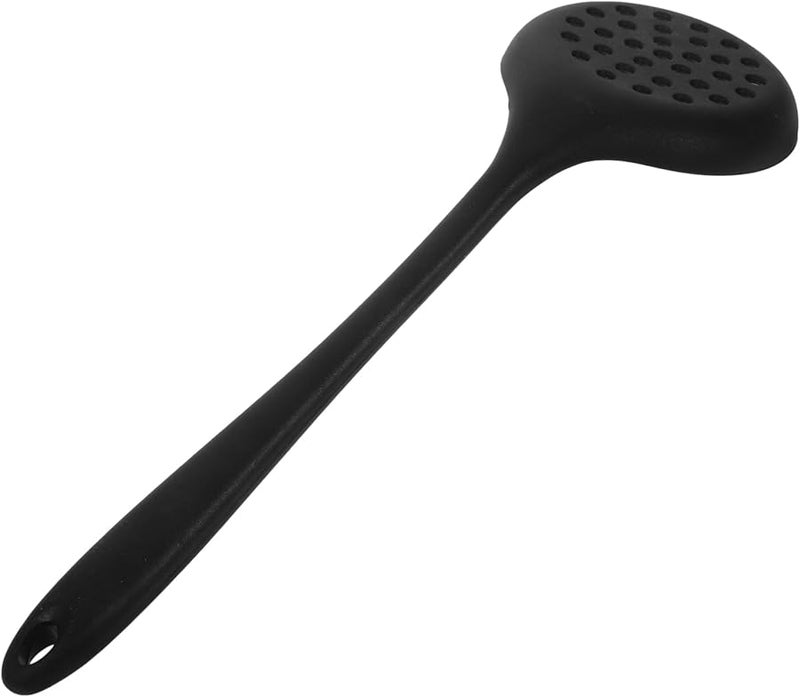 Professional Silicone Slotted Skimmer Non Stick Pasta Strainer Spoon Heat Resistant Kitchen Utensil Random Color - Image 1