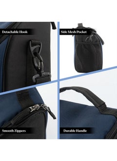 Shopoflux SHOPOFLUX Lunch Bag for Men and Women, Insulated Tiffin Bags for Office, College, School with Crossbody Belt (Blue)  - Image 4