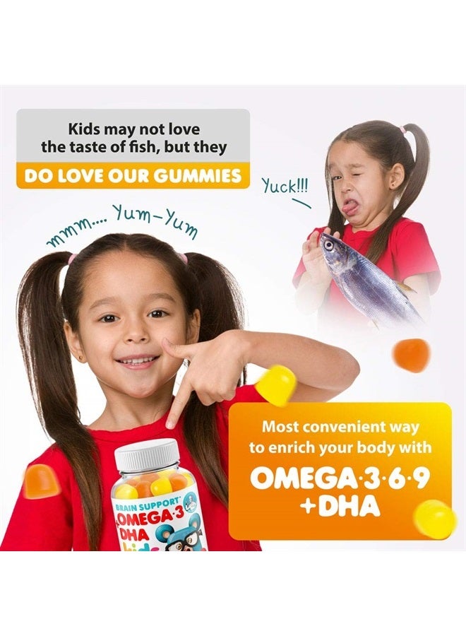 Dr. Moritz حلوى أوميغا 3 للأطفال والصغار مع أوميغا 6 و9 (90 قطعة) مكمل غذائي للأطفال من حمض الدوكوساهيكسانويك لدعم القلب والرؤية - بدون زيت سمك وخالي من الجلوتين وصحة المناعة وألياف نباتية قابلة للمضغ - Image 5
