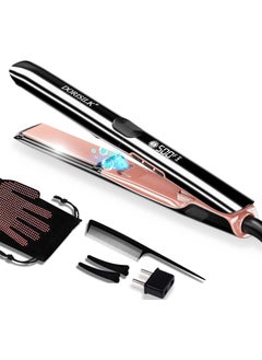 DORISILK DORISILK 500 Degree High Temp Professional Hair Straightener30s Fast Heating Ceramic Flat Iron 2 in 1 Hair Straightener and CurlerPlasma Flat Iron Get FrizzFree Dual Voltage for Travel Using 