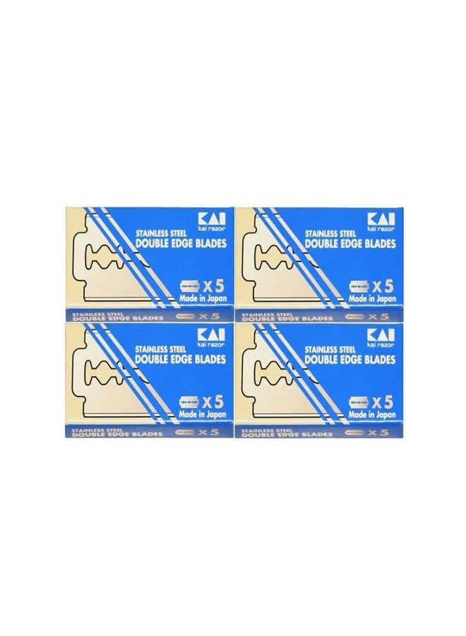 20 شفرة حلاقة مزدوجة الحافة من الفولاذ المقاوم للصدأ