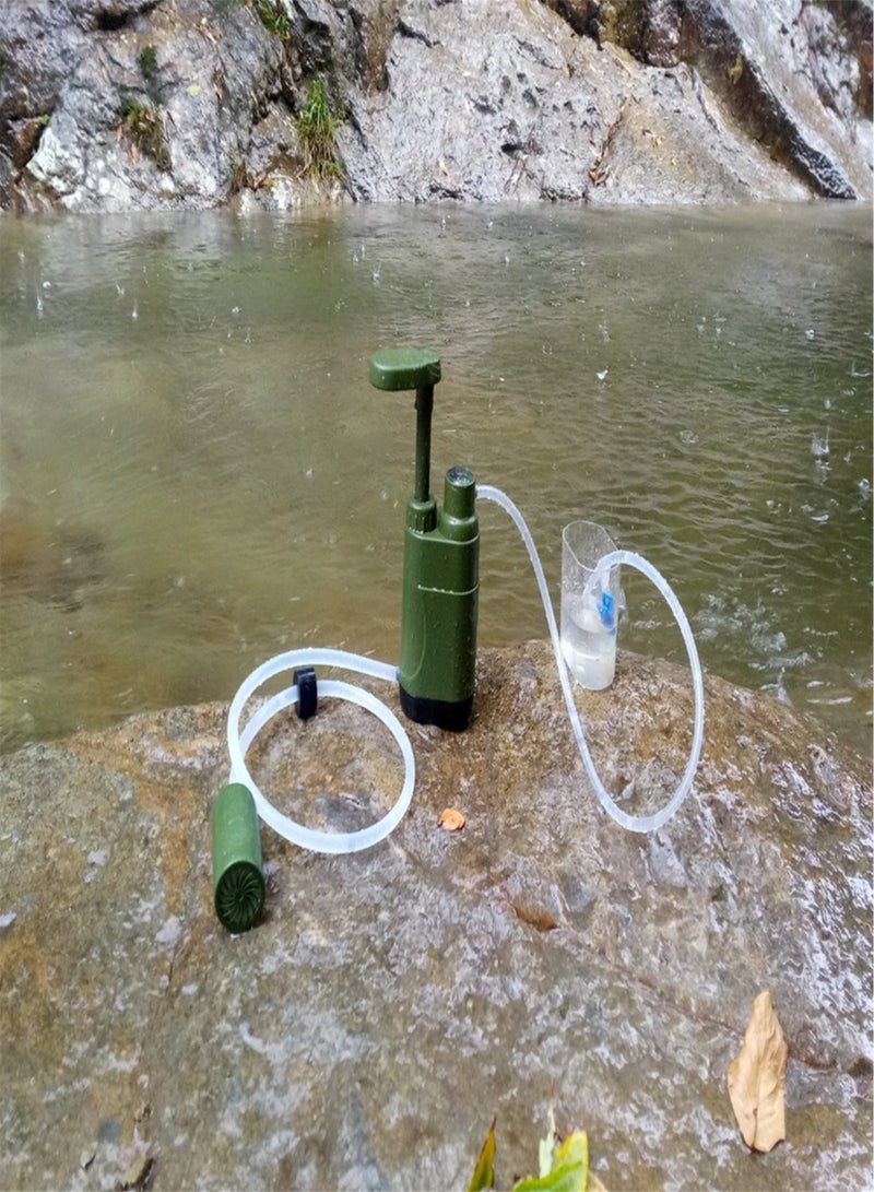 Generic Portable Hand Pump Water Filter,100000Gallons Camping Water Filter Survival,3-Grade Backpacking Water Filter System 0.01μm Camping Water Purifier for Family-Outdoor,Emergency - Image 2