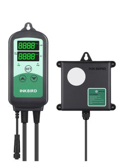 INKBIRD متحكم ثاني أكسيد الكربون ICC-510 منظم ذكي لثاني أكسيد الكربون مع منفذين لمولّد CO2 ومروحة التهوية، نظام تحكم ليلي ونهاري وإنذارات لمستويات CO2 العالية والمنخفضة