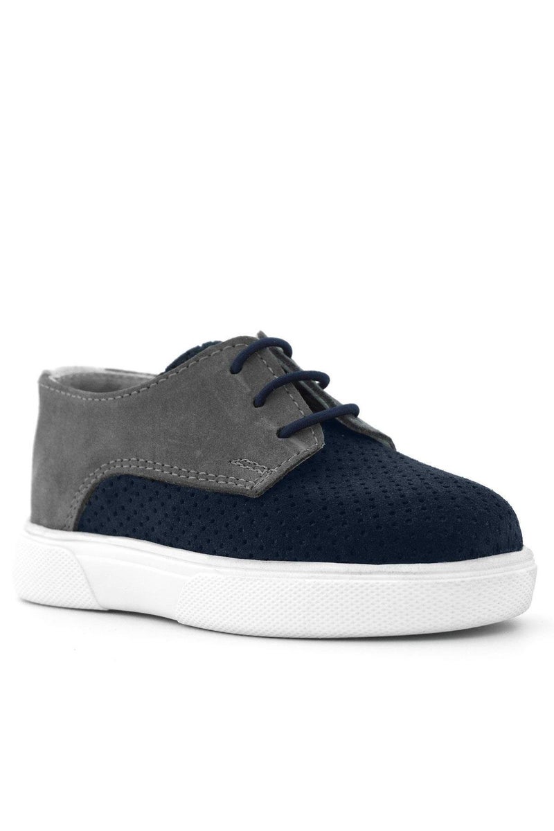 Rakerplus Raker Plus Boys' Casual Rubber Shoes in Dark Blue and Gray Genuine Leather - Image 3