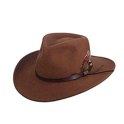 Scala Classico Men's Crushable Felt Outback, Pecan, Medium - Image 1