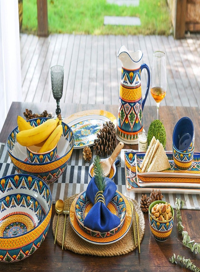 بيكو طقم أطباق سلطة بيكو هافانا، 4 قطع، أطباق سيراميك للحلويات مقاس 8.75 بوصة، مناسبة للسلطات والمقبلات والأطباق الجانبية، آمنة للاستخدام في الميكروويف وغسالة الصحون، هدية مثالية لحفلات الانتقال إلى منزل جديد وعيد الشكر. - Image 5