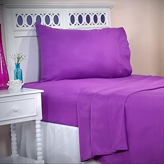 Bedford Home Bedford Home BH Series 1200 3 Piece Twin Sheet Set - Purple  - Image 1